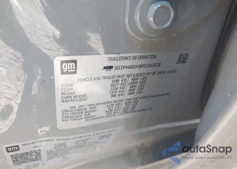 2024 GMC Sierra 1500 2Wd Short Box Sle из США, поврежденный, VIN 3GTPHBEK8RG340678